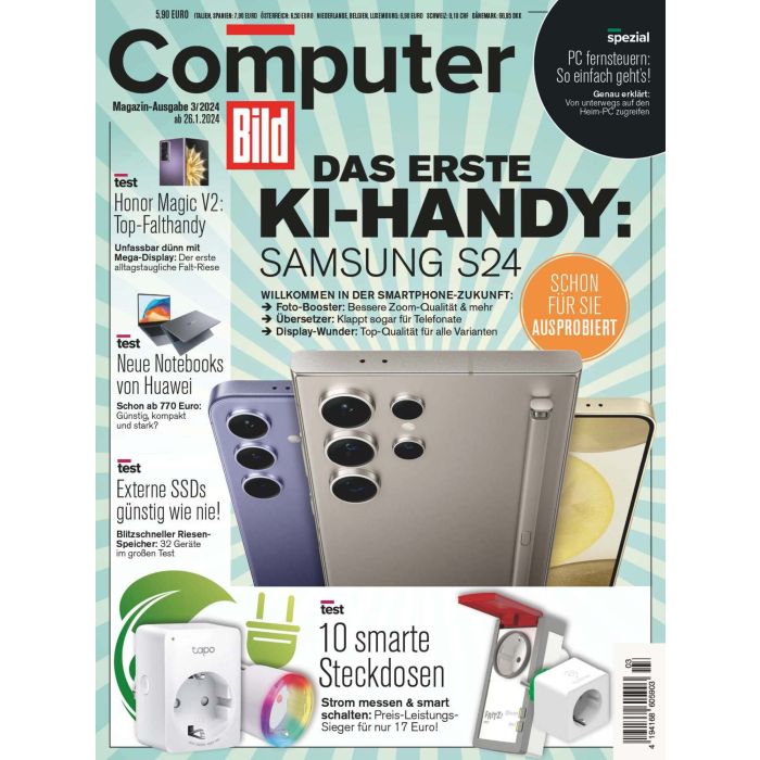 Computer Bild Magazin 3/2024 Das erste KI-Handy: Samsung S24