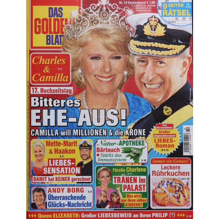 Das Goldene Blatt 14/2022 "Bitteres Ehe-Aus!"