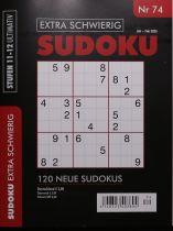 SUDOKU EXTRA SCHWIERIG 74/2024