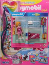 Playmobil Pink 13/2024 "Extra: Shopping-Girl mit Wechseloutfit + Haarspange mit bunter Haarsträhne"